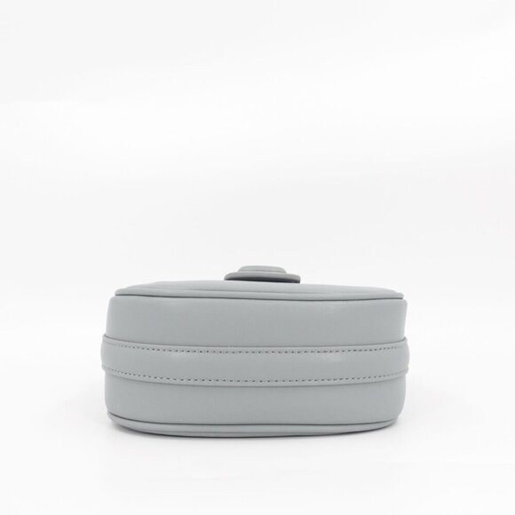 Marc Jacobs Women's The Messenger Saddle Bag Small In Leather Gray OS - Picture 6 of 14